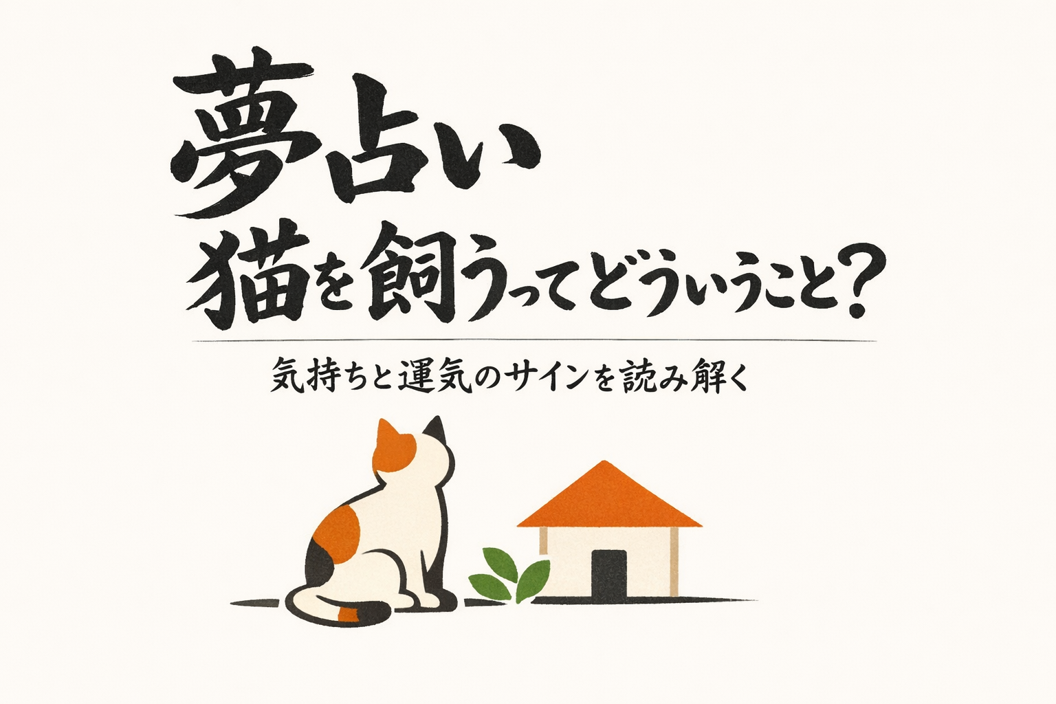 夢占い 猫を飼うってどういうこと？気持ちと運気のサインを読み解く