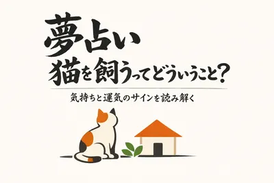 【夢占い】猫を飼うってどういうこと？気持ちと運気のサインを読み解く