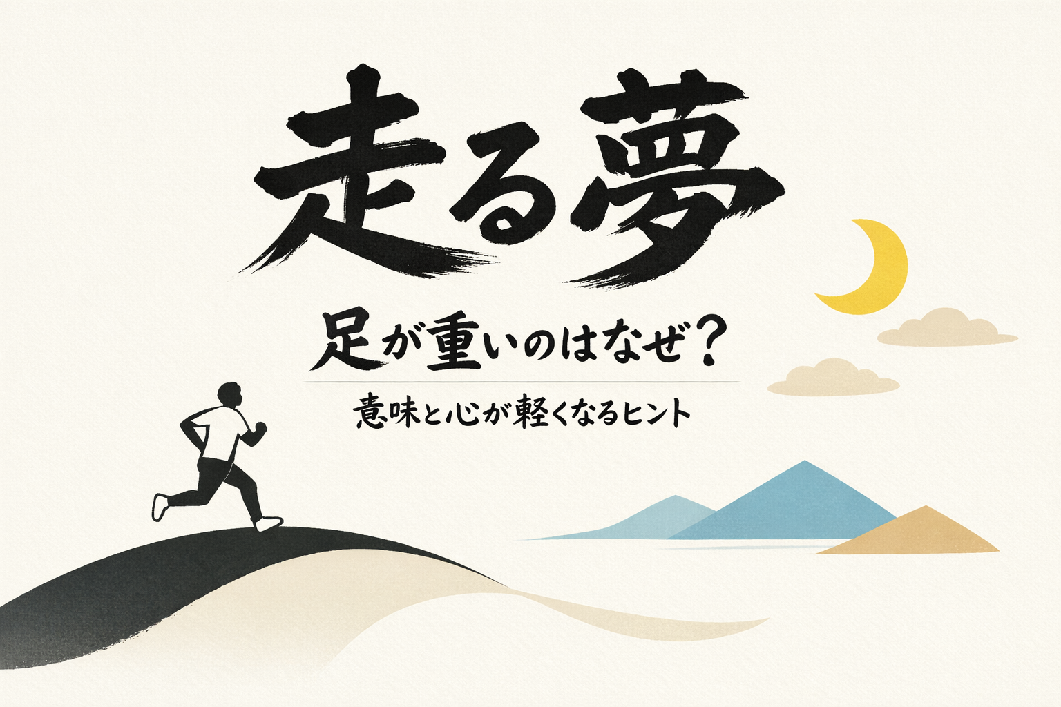 走る夢 足が重いのはなぜ？意味と心が軽くなるヒント