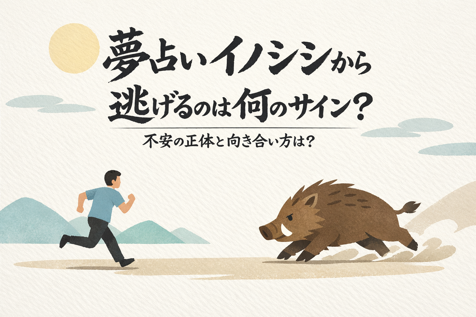 夢占いイノシシから逃げるのは何のサイン？不安の正体と向き合い方は？