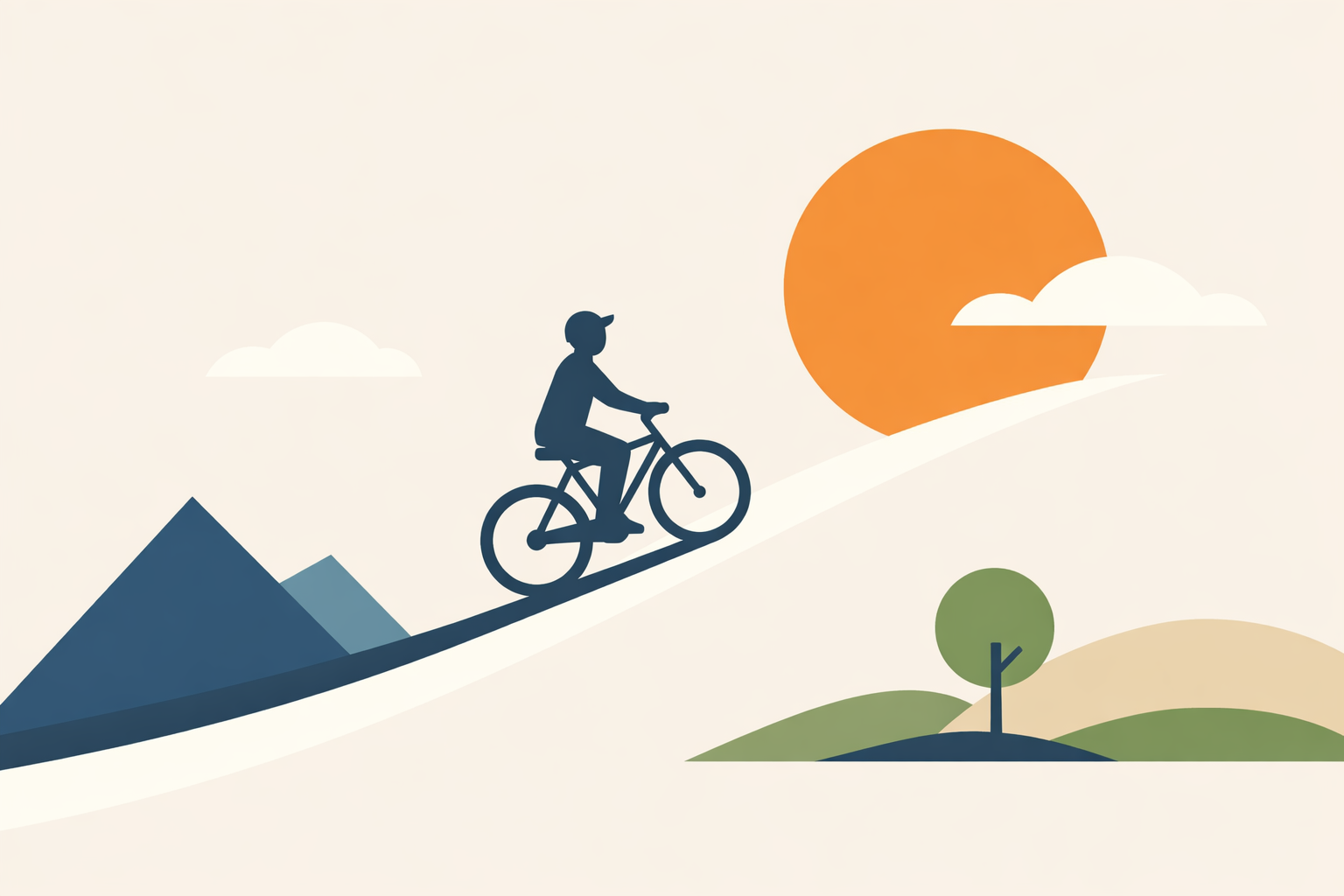 どうして自転車が人生の進み方を表すのかもしれません