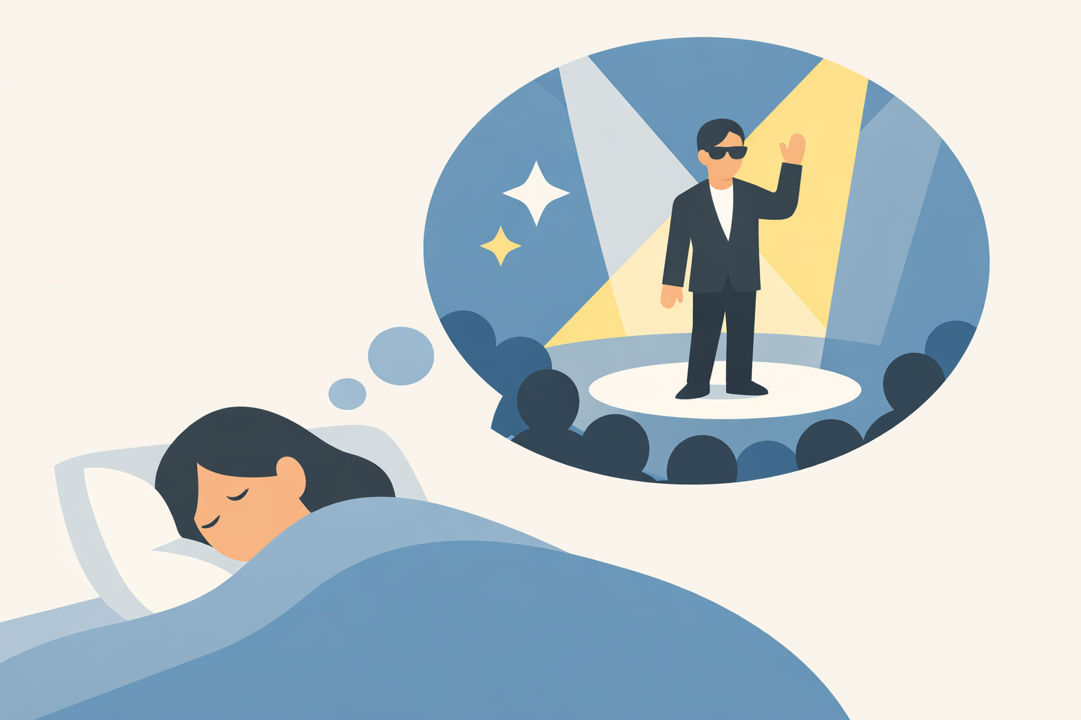 なぜ有名人が夢に出るのかは心のスポットライトが関係しているんですね