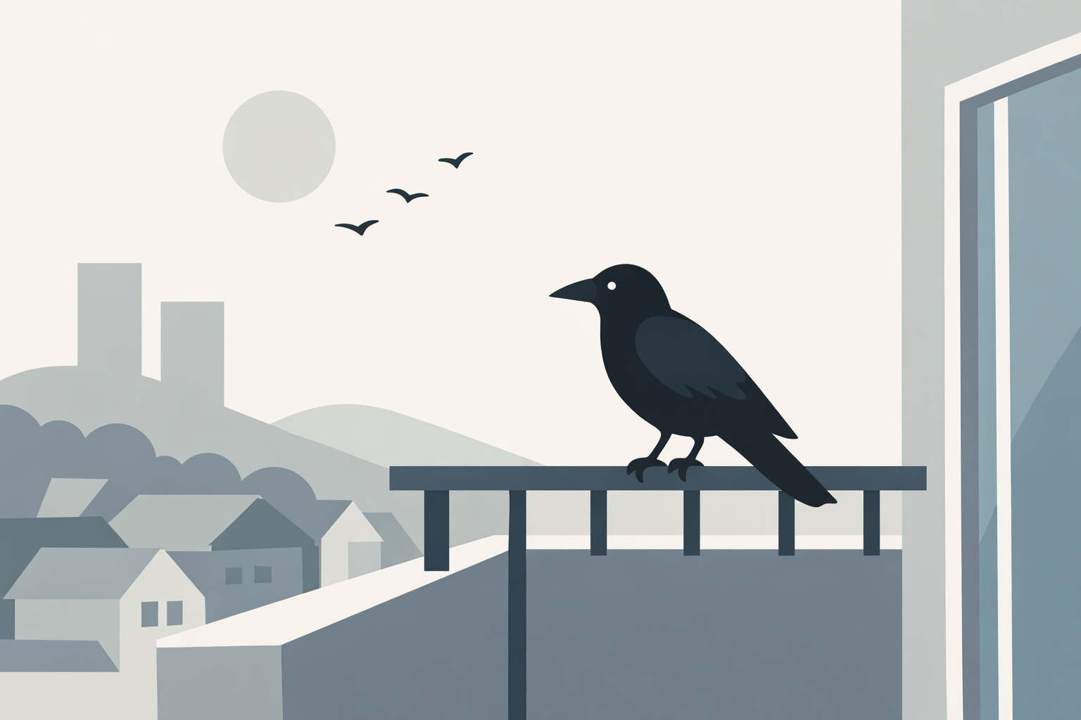 カラスの夢 ベランダは身近なトラブルの予兆になりやすいです