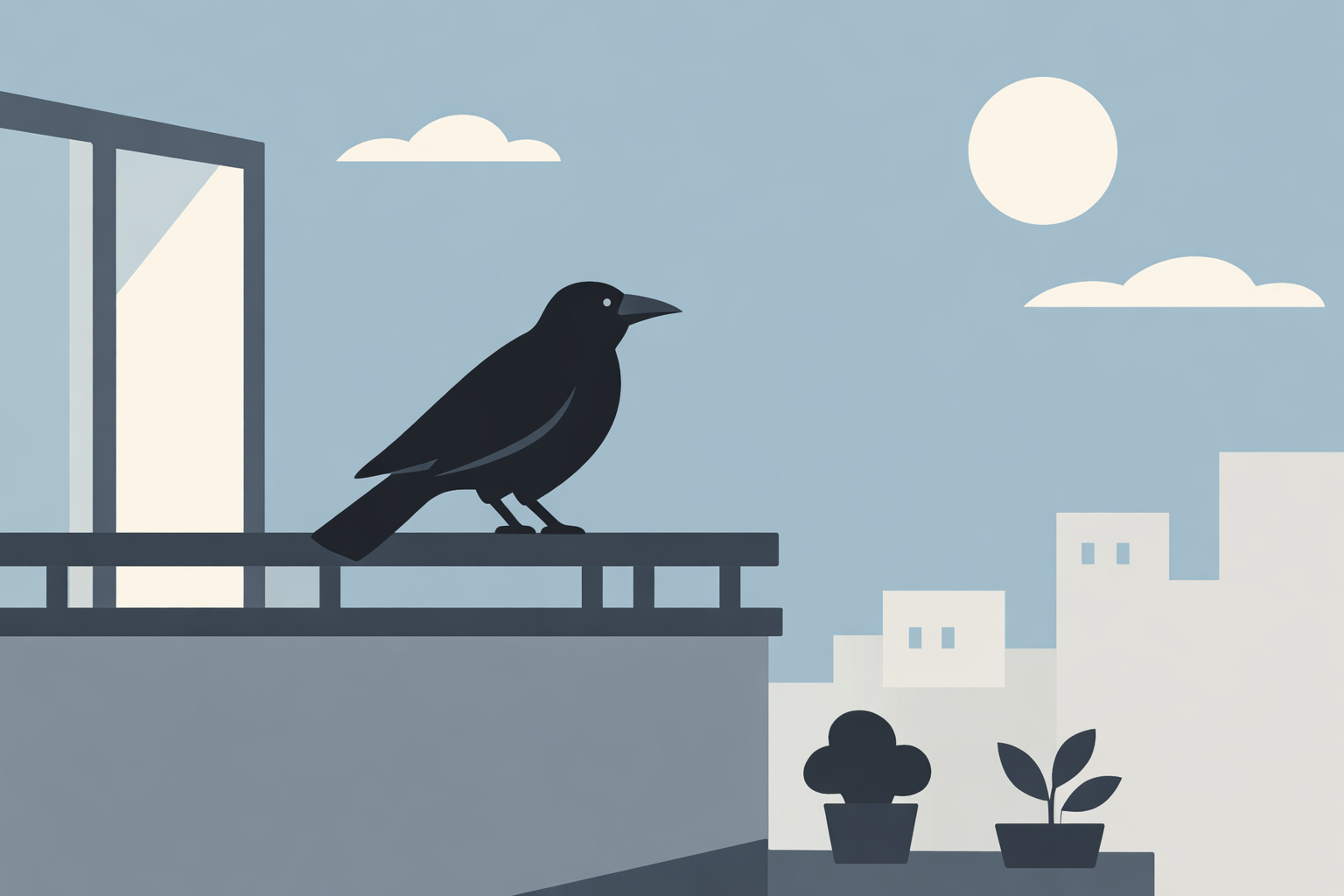 ベランダとカラスが組み合わさると意味が深くなる理由