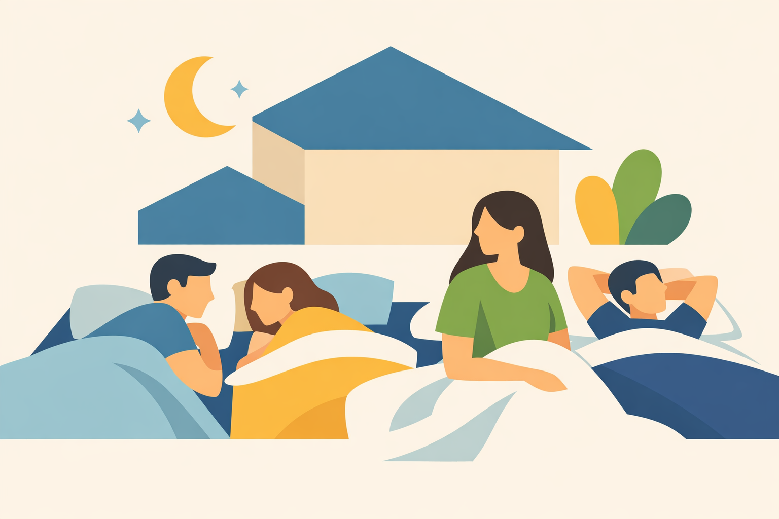 大勢で泊まる夢はつながりと役割を見直す合図かもしれません