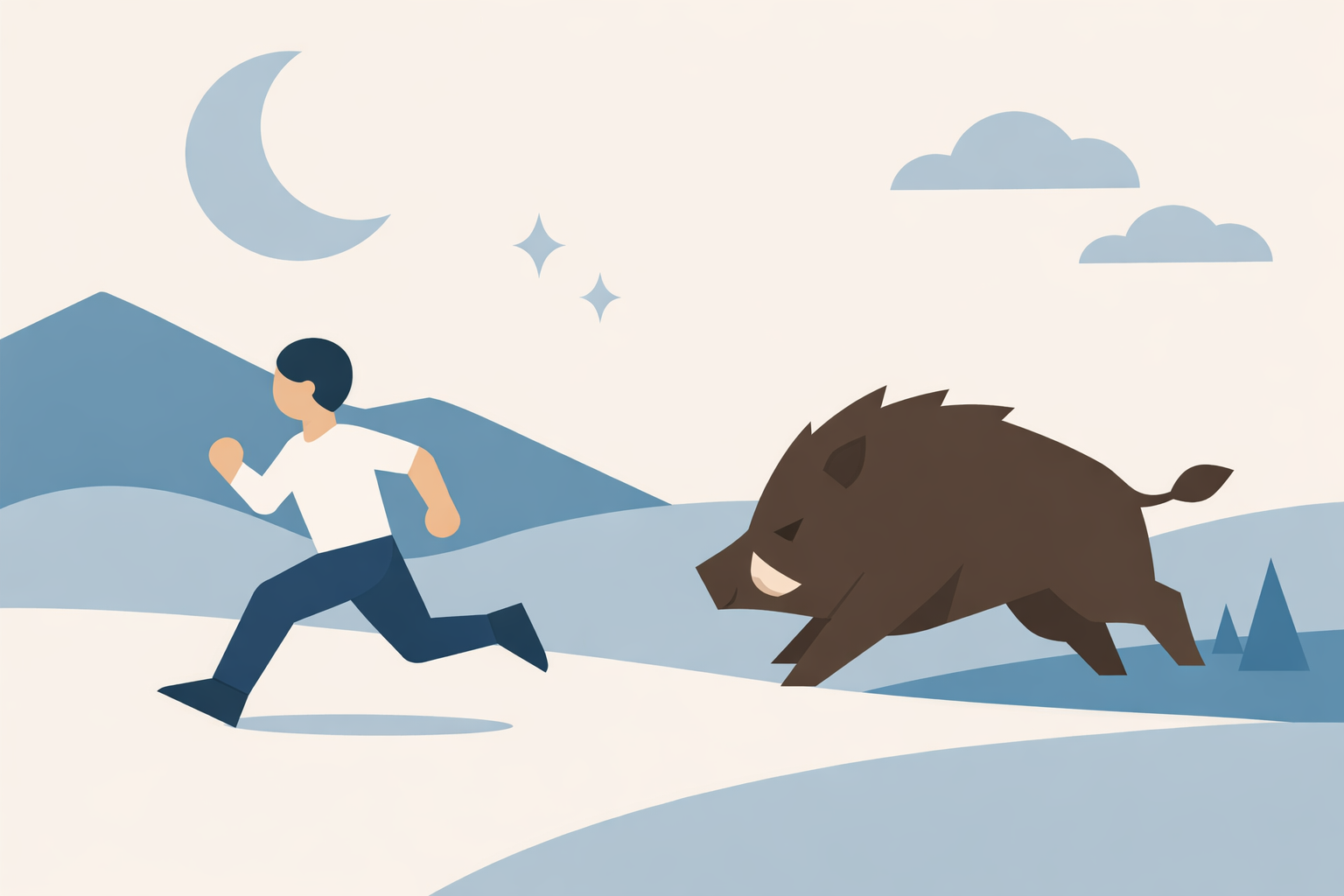 夢占いイノシシから逃げる夢は、逃避とプレッシャーのサインかもしれません